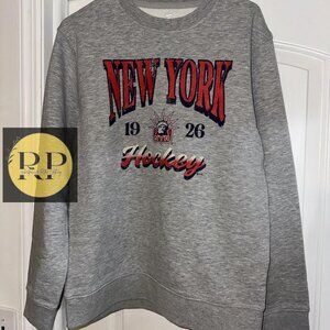 New York Rangers hockey 1926 Pull Over Gray Shirt Sweatshirt Retro grey